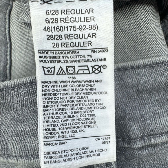 Gap High Rise Stretch Cigarette Skinny Jegging Jeans Womens Size 28/6 - Picture 9 of 11